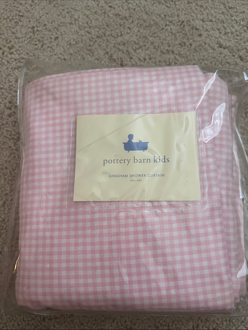 Pottery Barn Kids Gingham Shower Curtain